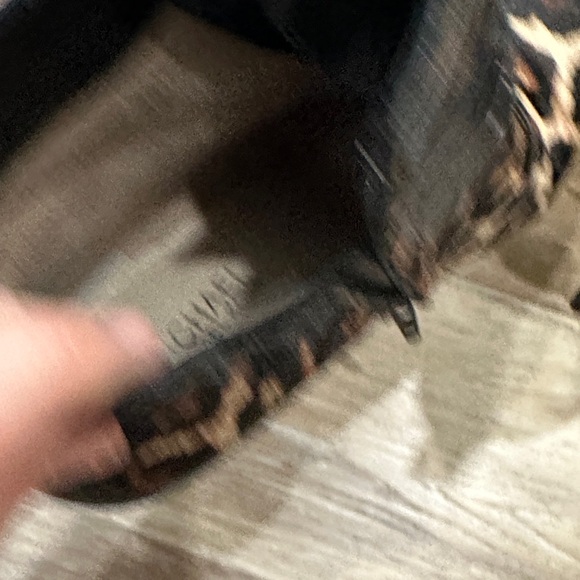 Michael Kors Leopard Heeled Boots with Black Straps - Picture 14 of 16